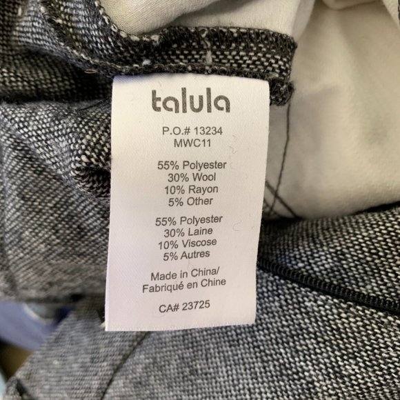 Aritzia Talula Wool Grey Dress Pants - Picture 3 of 9